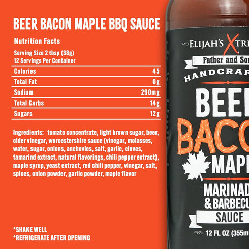 Elijah's Xtreme BBQ Bundle, 12oz bottles - Beer Bacon Maple & Bourbon Blueberry Chipotle Sauces