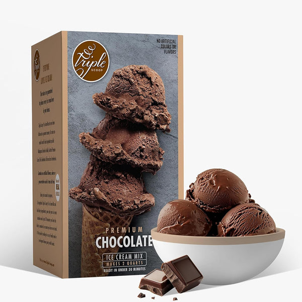Triple Scoop - Premium Chocolate Ice Cream Mix For Ice Cream Maker.