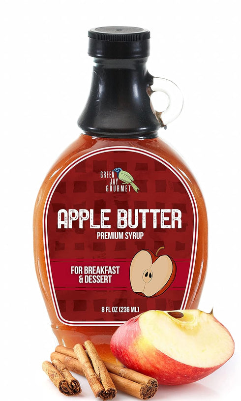 Green Jay Gourmet Apple Butter Syrup - Premium Breakfast Syrup with Sweet