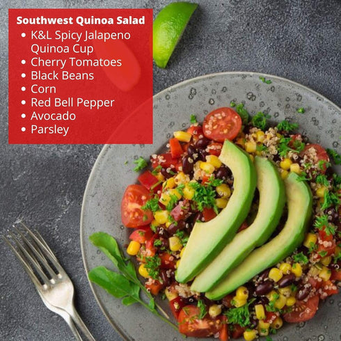 6-Pack Kitchen & Love Jalapeno & Roasted Pepper Quinoa Quick Meal | Vegan, Gluten-Free, Ready-to-Eat, No Refrigeration