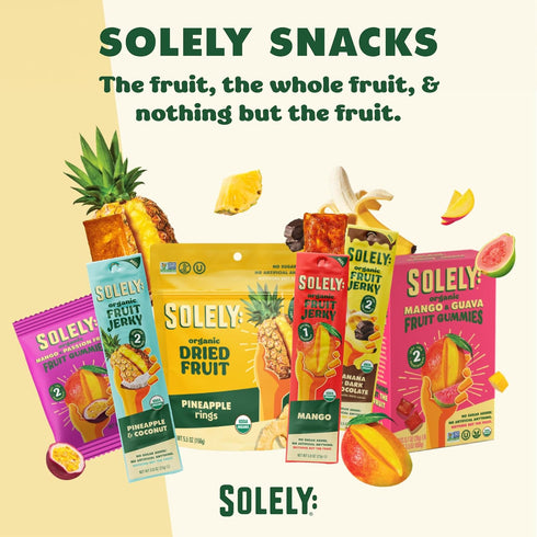 Gummies (Pack 8 5 40 (3.5 oz) SOLELY - Organic Mango & Orange Whole Fruit of Boxes, Bags per Box) - Real Fresh Fruit