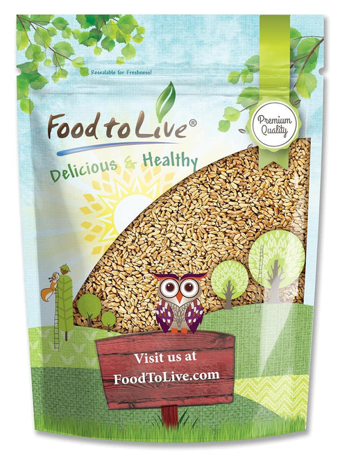Food to Live Wheat Berries, 8 Ounces Sprouting for Wheatgrass, Kosher, Raw,