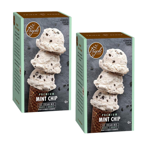 Triple Scoop - Premium Mint Choc Chip (2) Ice Cream Mix For