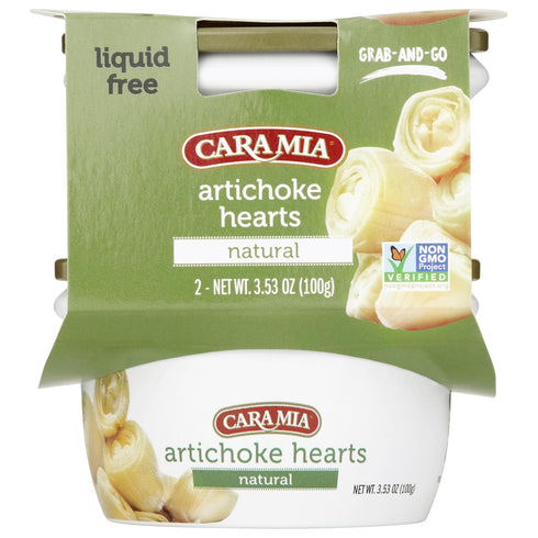 CARA MIA | Natural Artichoke Hearts Without Brine | 2 x 3.53