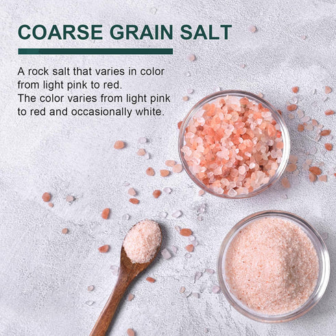 39Oz (2.4 Soeos Himalayan Salt, Coarse Grain, Pound), Non-GMO Himalayan Pink Salt, Kosher Salt, Sea Salt for Grinder