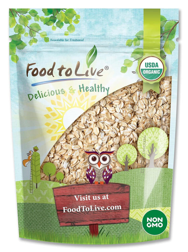 Food to Live Gluten Free Organic Regular Rolled Oats, 4 Pounds Non-GMO,