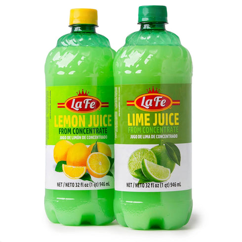 La Fe 100% Lime & Lemon Juice Variety Pack - 32oz each