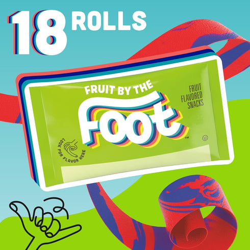 Pack, 18 13.5 oz Fruit by the Foot Fruit Flavored Snacks, No Colors from Artificial Sources, Gluten Free, Variety Ct