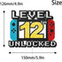 Level 12th Unlocked Cake Topper - Level 12th game Sign Theme Party Decorations 12th Birthday Level Up Cake Decorations for Video Game Themed Kids Boy Girl Party Supplies