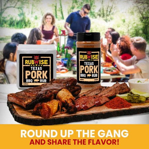 11.5oz RubWise Pork Rub, Texas Style BBQ Seasoning for Smoking & Grilling Meat, Dry Spice Blend for Prime Rib