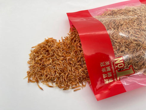 4oz, Sweet Post Japanese Dried Sakura Shrimp Wild-Caught Shrimp, Rich in Protein & Calcium, Dehydrated Small Shrimp