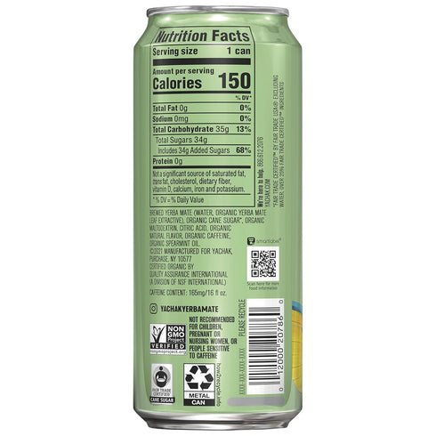 Yachak Packaging 16 Oz, Pack 12 Yerba Mate Drink, Ultimate Mint, May Vary, Fl