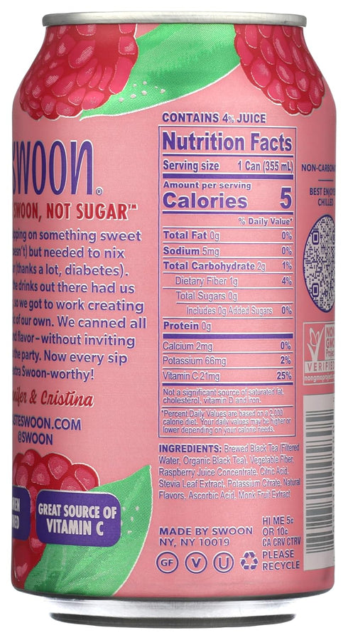 12 Oz Swoon, Tea Raspberry Zero Sugar, Fl