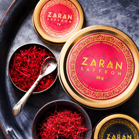 Zaran Saffron, Superior Saffron Threads (Super Negin) Premium Grade Spice for Paella, Risotto, Tea, and Culinary Uses