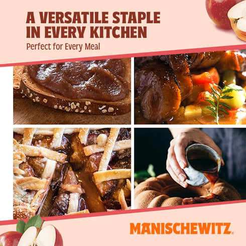 17oz (2 Pack) Manischewitz Apple Butter, | Smooth & Sweet Spread, Great for Sauces & Glazes, No Sugar Added