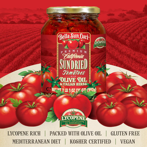 35 oz Bella Sun Luci Sun Dried Tomatoes Halves in Olive Oil