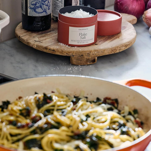 4 Oz Dalkin & Co. Flake Salt, Sea Salt for Cooking and Baking, Natural Artisan Seasoning, Eco Friendly Hand Harvested