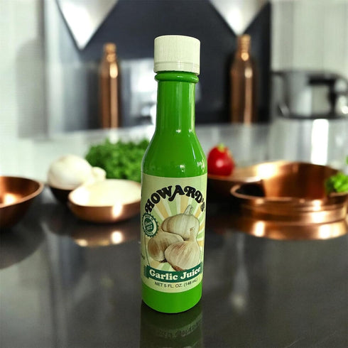 5 oz Howards Garlic Juice, fl | Pure Liquid Garlic Seasoning | All-Natural Flavor Enhancer for Cooking, Marinades