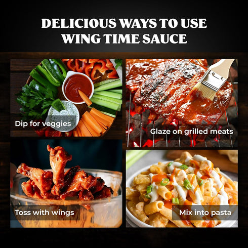 Pack, 3 Pack Wing-Time Buffalo Wing Sauce Variety Mild Medium Hot
