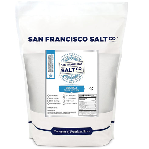 Gourmet Sea Salt - 5 lbs. Bulk Fine Grain by San Francisco