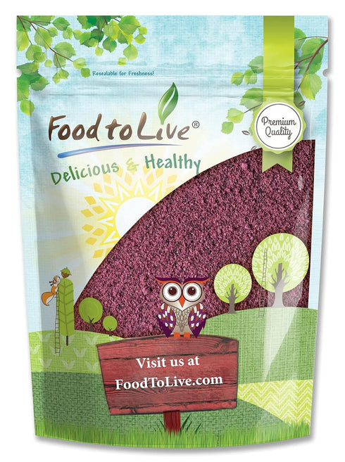 Food to Live Black Elderberry Juice Powder,12 Ounces - Raw Dried Berries,