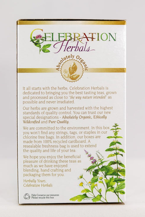 Celebration Herbals Organic Nettle Leaf Tea, Caffeine Free, Feuilles D'ortie - 24 Herbal Tea Bags