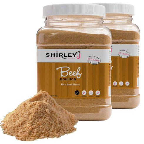Shirley J Rich Beef Bouillon Powder, Multi-Use Soup Base & Lower Sodium