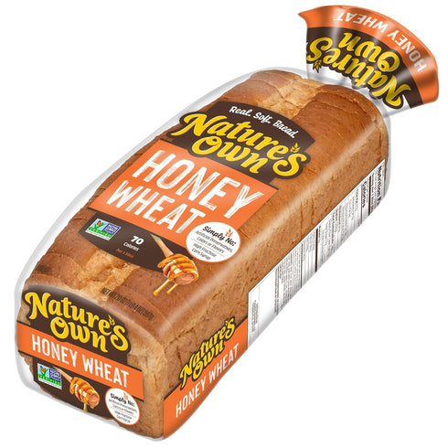 20 oz Nature's Own Honey Wheat, Honey Wheat Sandwich Bread, Loaf