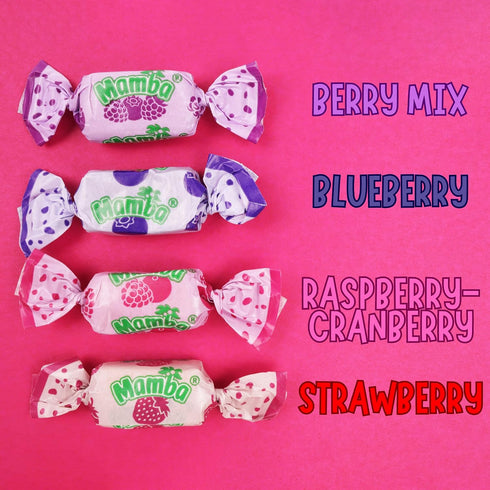 7.05 (Pack 2) Mamba Berry Tasty Fruit Chews, Individually Wrapped Candies, Bowl Filler Treats, Ounces