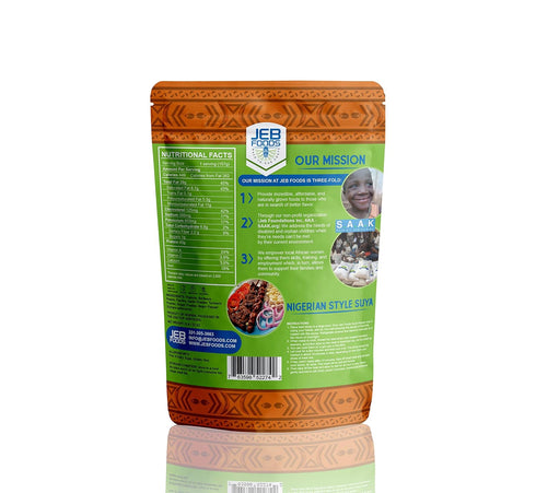 JEB FOODS Suya Seasoning 8oz - African Sweet Flavor, Spicy Powder, Grilled Steak Seasoning Blend with Kuli Kuli