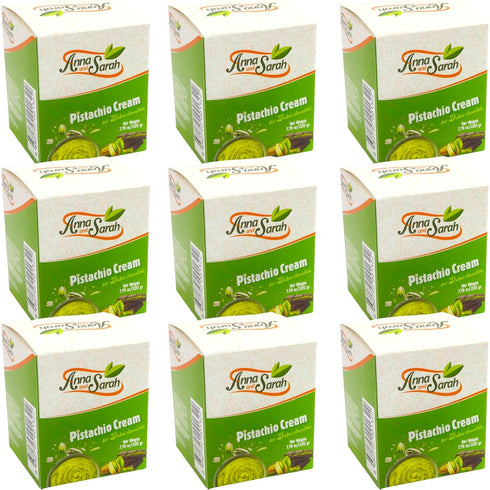 Set 7.75 oz (220 9 PACK, Pistachio Butter Spreadable Cream with Kataifi (Kadayif) gr), Ready for Filling, in Glass Jar