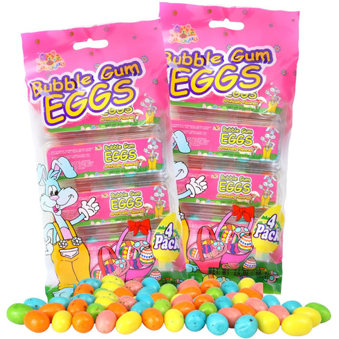 Needzo Bubble Gum Egg Shaped Candy, Easter Basket Stuffers, 2.4 Ounces, (2