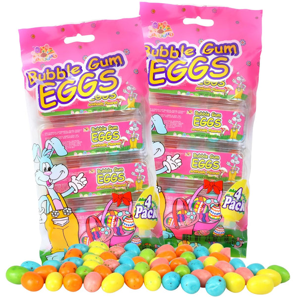 Needzo Bubble Gum Egg Shaped Candy, Easter Basket Stuffers, 2.4 Ounces, (2