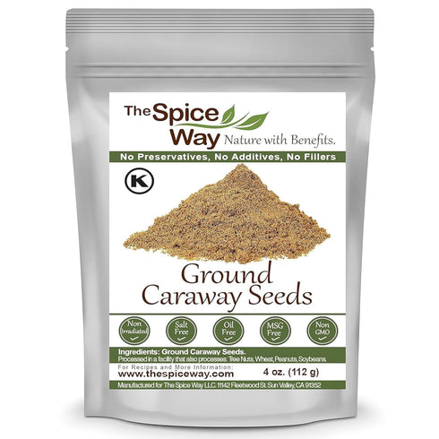 The Spice Way Caraway Seeds - Ground (4 oz) key ingredient in harissa, great for rye bread and pickles