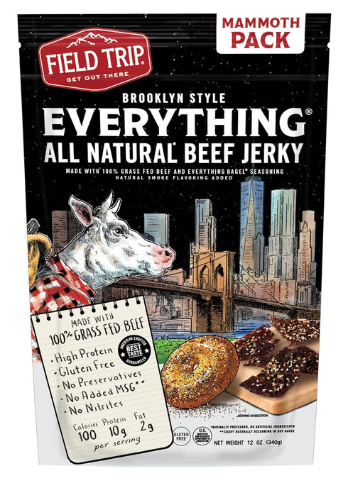 Field Trip Grass Fed Beef Jerky, Healthy Gluten Free Snacks, All Natural,