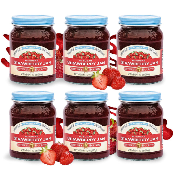 Nature's Hollow Strawberry Jam: Sugar Free Jam and Preserves, Low Cal, Non
