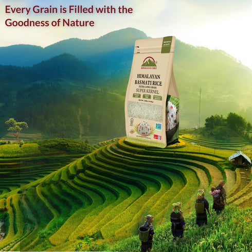 10 Lbs Himalayan Chef Super Kernel Organic Basmati Rice, White Sticky Rice with Naturally Aromatic Flavor - Premium