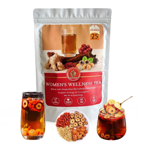 Harbique Organic Ginger Goji Berry Tea Mama Flow Red Date (Jujube) Tea with