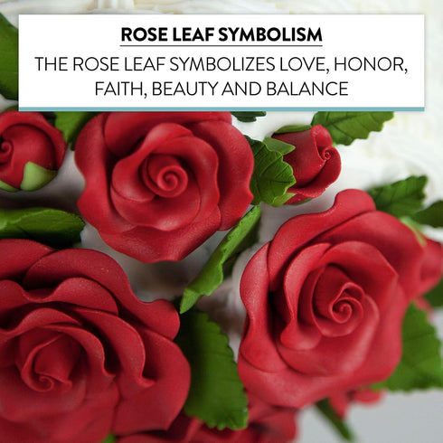 3 120 Count Global Sugar Art Rose Leaf Dark Green Sugar Cake Flower, Sizes, by Chef Alan Tetreault