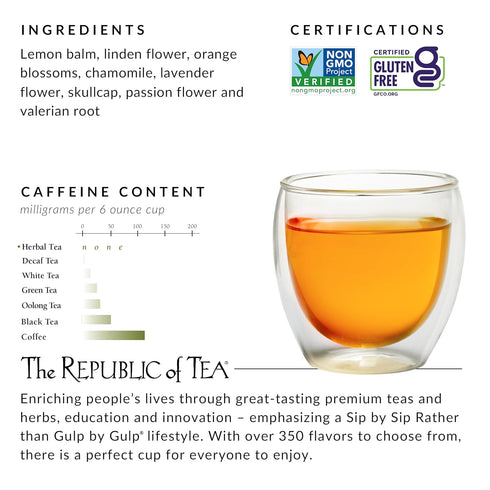 The Republic of Tea - Chamomile Lemon Herbal Tea, 36 Tea Bag Tin