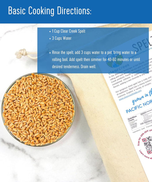 4 lb CLEAR CREEK Spelt Berries | | Vegan | Non-GMO Project Verified | North American Grown