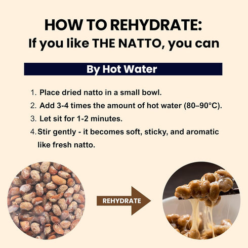 80g (2.82oz) K2 Matcharl Japanese Natto Beans, Freeze-Dried Natto Fermented Soybeans | Nattokinase & Vitamin Probiotic