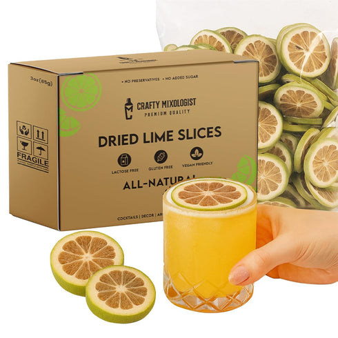 Dried Lime Slices 3oz/85gm 40 to 50 Pcs, Citrus Dehydrated Fruit For