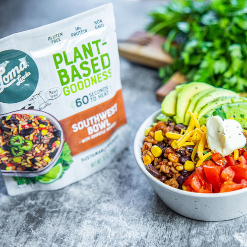 Packets (10 oz.), 6 pack) Loma Linda - Plant-Based Complete Meal Solution (Southwest Chipotle Bowl
