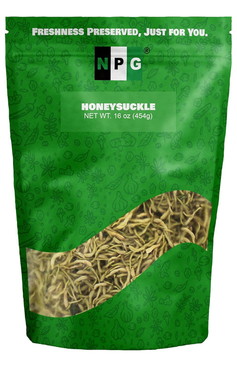 NPG Dried Honeysuckle Bulk 16 Oz, Jin Yin Hua, Natural Herbal Tea,