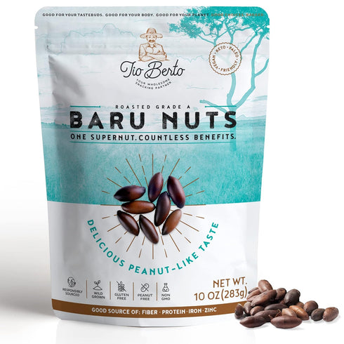 Tio Berto Baru Nuts Roasted, 10 oz Resealable Bag | Crunchy and Delicious |