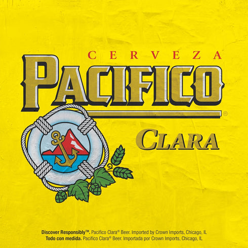 Pacifico 12 12 oz 4.4% Clara Beer, pk, cans, ABV