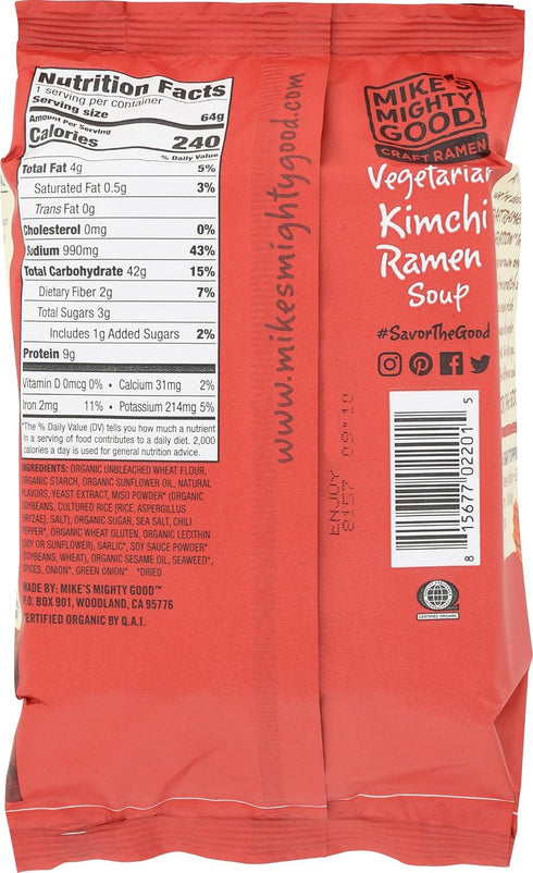2.3 Mikes Mighty Good, Soup Ramen Kimchi, Ounce