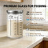 KitchenPal 34Oz Sourdough Starter Jar Kit with Date Band, Thermometer & Wooden Spurtle Glass Sourdough Starter