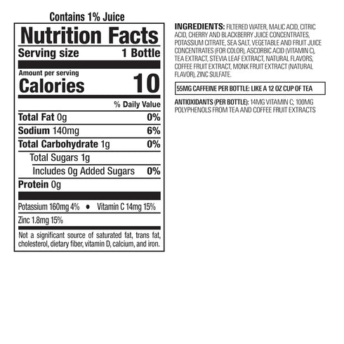 18 12 Pack Bai Antioxidant Infused Water Beverage, Zambia Bing Cherry, with Vitamin C and No Artificial Sweeteners